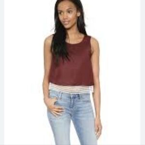 Club Monaco Cilla sleeveless linen crop top